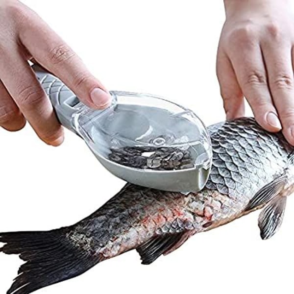 Fish Scaleer, Rask Fiske Scale Remover, Fiskeskaleringsverktøy Hudbørste Skraping Rengjøring Peeler Scraper Blå