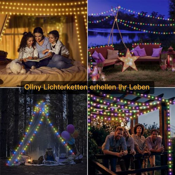 Solcelle-fe lys udendørs - 30 m 300 LED Ollny fe lys udendørs solvarm