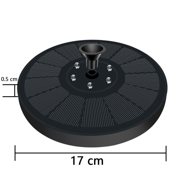 Solcellsfontän solcellsdammpump inbyggt batteristöd för