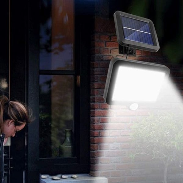 Solcellelamper for utendørs bruk, 120 LED IP65 vanntett med bevegelsessensor spotlight