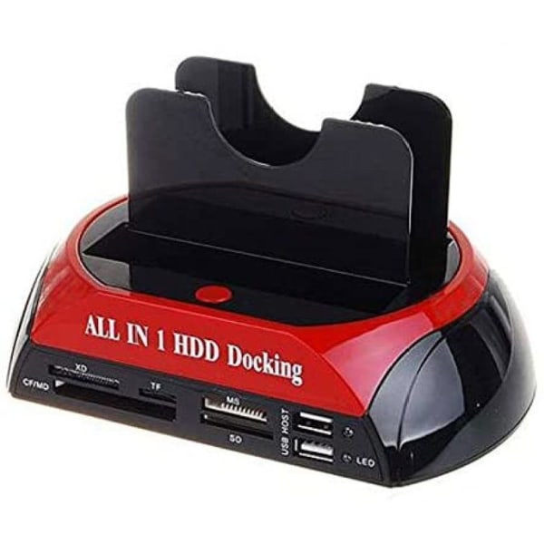 HDD Docking Station Dobbelt Harddisk Docking Station Base til 2,5 tommer 3,5 tommer