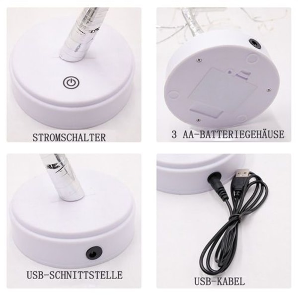 LED-lystræ, 108 LED dekorative lampe lysgrene 8 tilstande LED-træ dæmpbar LED