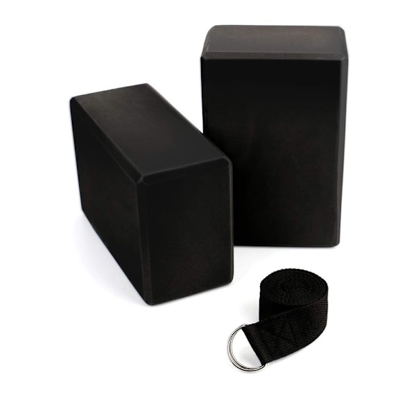 Set med 2 yogablock/yogablock/yogablock med 1 yogarem för blockeringar