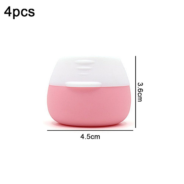 4 st 20 ml reseförpackning låda silikon medicinlåda rosa