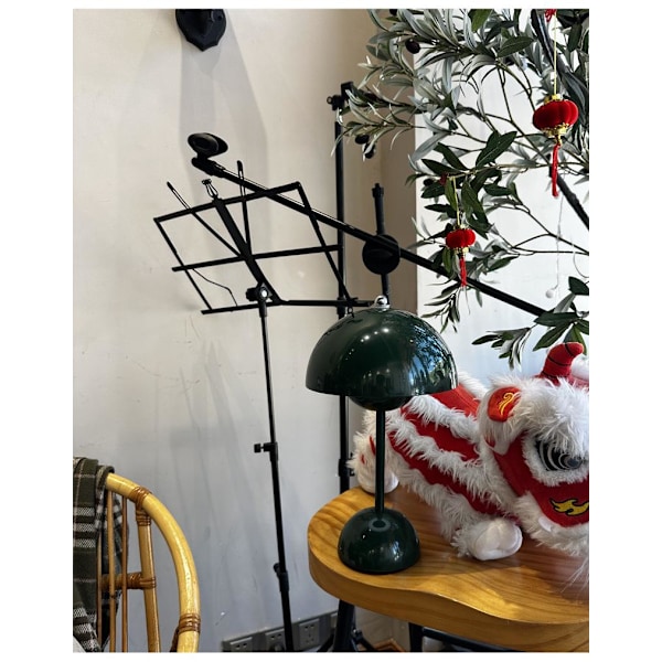 Svampebordlampe cafe retro jernkunst plug-in blomsterknopp bordlampe