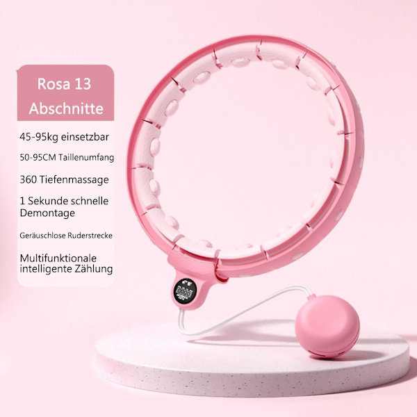 Smart Hula Hoop Vuxen & Nybörjare, Hullahub Hoop för Viktminskning, Smart Fitness