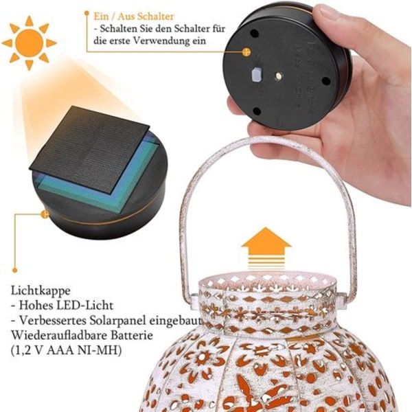 Solcellelykt for utendørs, LED-lykter for utendørs, solcellelamper for utendørs