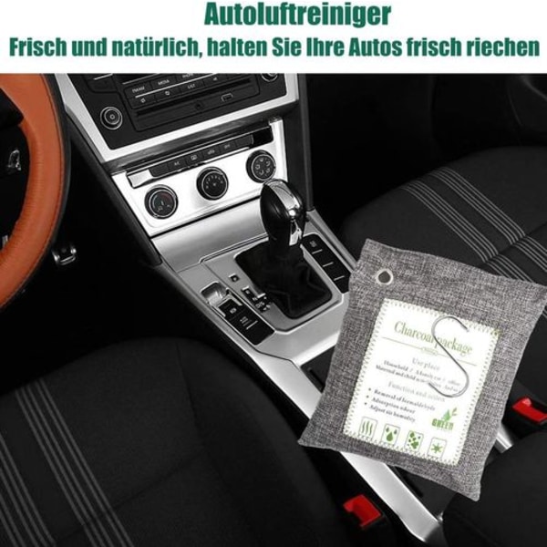 ENVEL Bamboo Charcoal Air Freshener Bag, Avfuktare Car 500G Natural