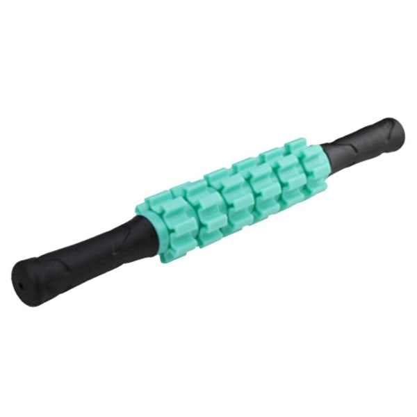 Massage roller with handle, trigger point self-massage, muscle fascia roller Green