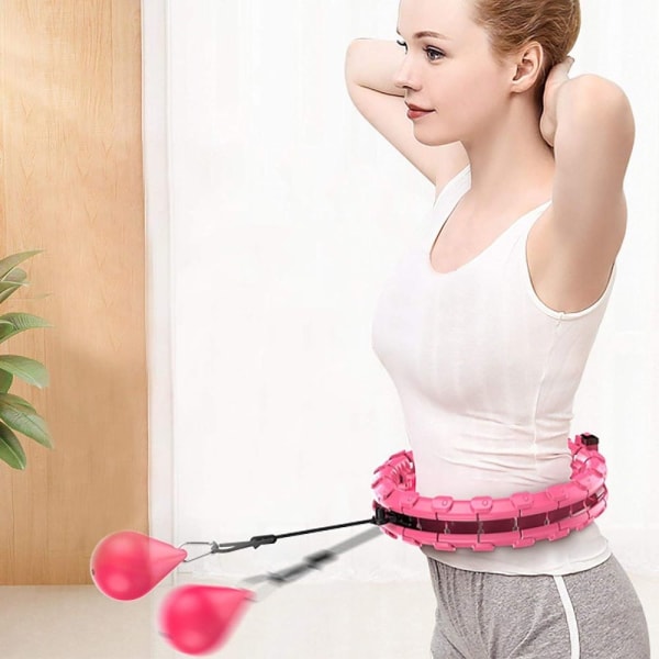 Smart Hula Hoop för viktminskning, rosa