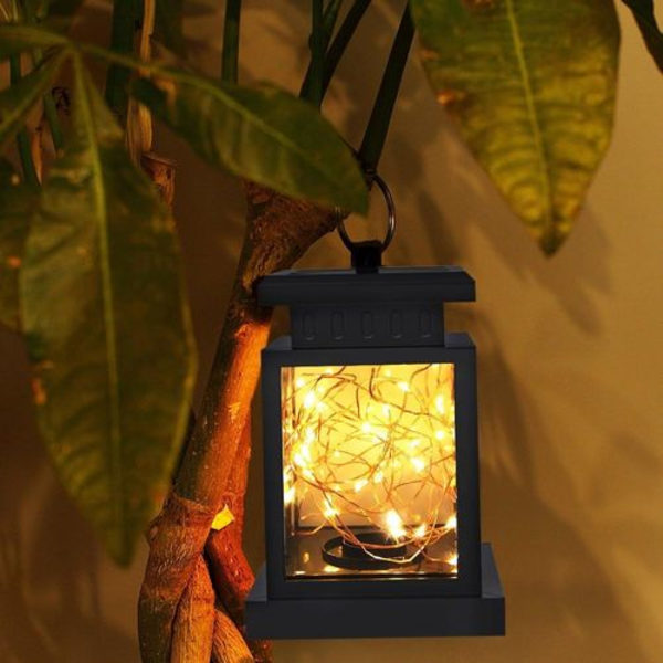 Utendørs solcellelykt, 2-pakning, LED-solcellelykt, lampe