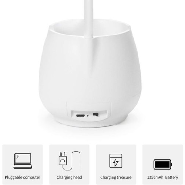 Hemmakontorsbordslampor, LED-bordslampa med pennhållare