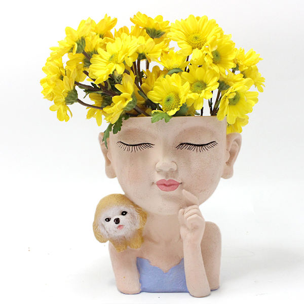 Hvalpepige Blomsterpot Dipper Kreativ Harpiks Multi-kød Pot