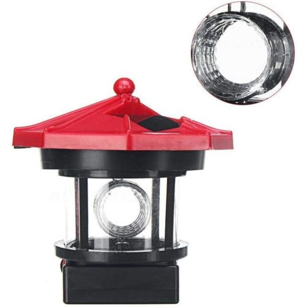 2 st LED solcells drivna fyr solcellslampor brandtorn guide utomhus