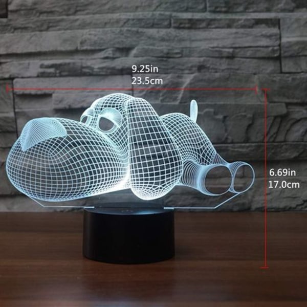 Easehome 3D Illusion Lampe LED Natlampe, Optisk 3D Illusion Lamper Bordlampe