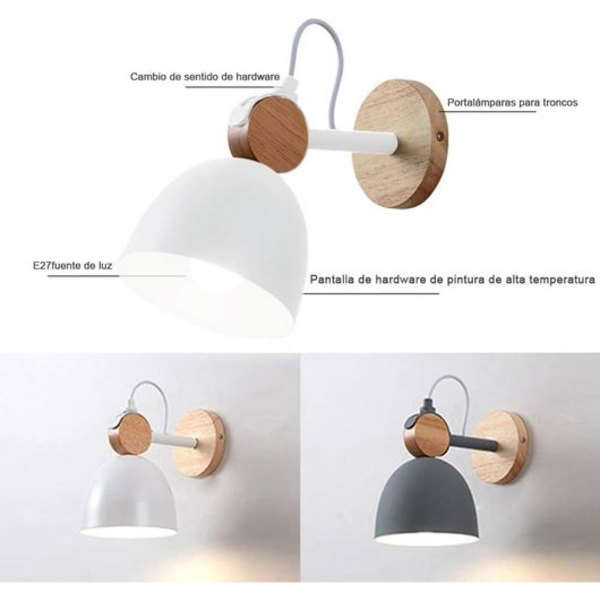 Applikasjon i tre, moderne innendørs vegglampe, vegglampe i