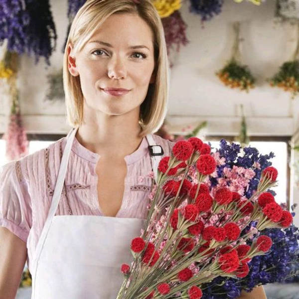 Tørrede blomster Rød tørret blomst Dekoration Buket Bryllup Vase
