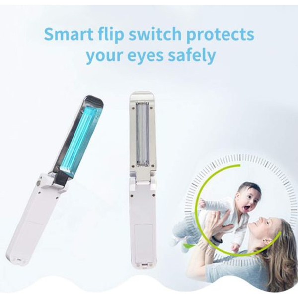 UV-lampe, bærbar UV-lampe, UVC-lampeeffekt opptil 99%, UV-mobilrenser USB