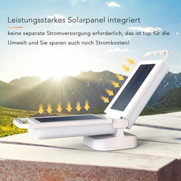 Campinglampa solcellscampinglampor kan röras, vit