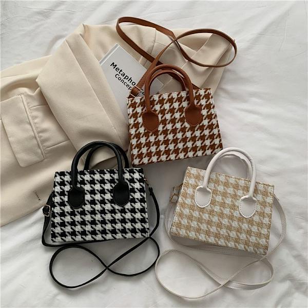 Dames ternet tas messenger tas kleine vierkante tas dames wollen doek