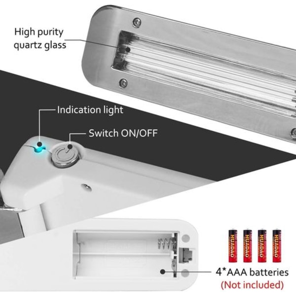 Kintty UV-lampa, handhållen UV-lampa, bärbar USB-handhållen UV-lampa Effekten kan vara