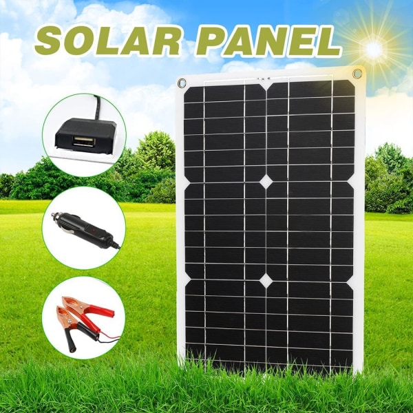Solcellelader solpanel kit med solcelleladeregulator, med