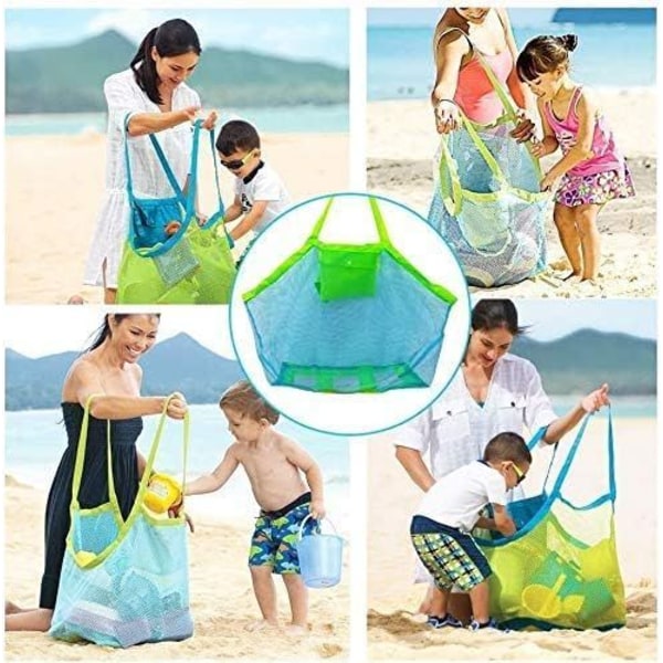 Mesh strandlegetøjspose grøn strandlegetøjspose, stor strand