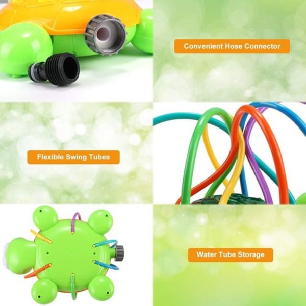 Vann sprinkler for barn, skilpadde vann spray leketøy slange kreativ sprin