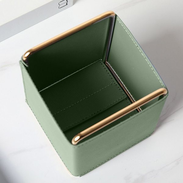 Läderpennhållare, pennkopp och arrangör för Essential Green
