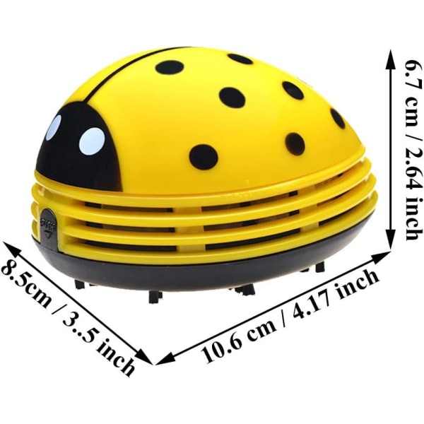 Ladybug Vacuum Cleaner, Cute Cartoon ABS Plastic Battery Powered