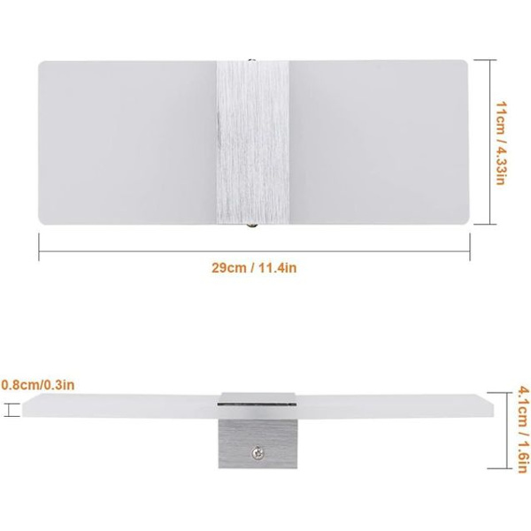 4-pack LED-vägglampor för inomhusbruk, kreativ design