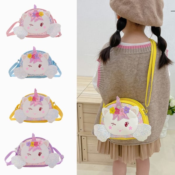 Student School Bag New Children's Bag Little Cute Girl One Shoulder Messenger Bag Outdoor Flow Change Backpack-Pink