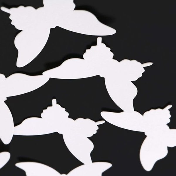 100 stk 3D Papir Vegg Klistremerker Hvite Sommerfugler Flyttbare Kunst Håndverk