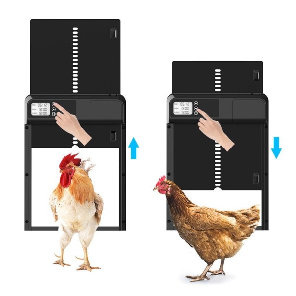 Automatisk hønsehusdørsett, timer hønsehusdør, batteridrevet automatisk