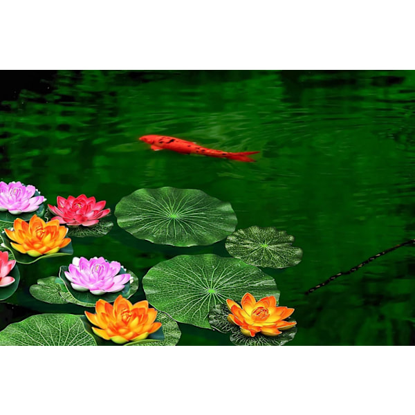 Lotus blad kunstig flydende skum lotus blad kunstig blad fisk