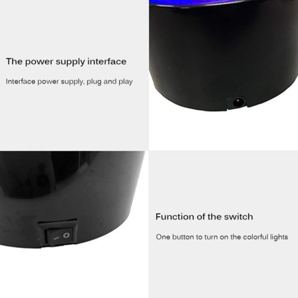 Manetlampe, fargeskiftende lampe, manetlys, manetakvarium, LED-fantasi