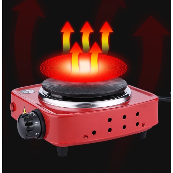 Mini riskoker elektrisk kokeplate Enkelthode elektrisk riskoker egnet for Hot Pot matlaging (GB 220V, Hvit) 1 stk.