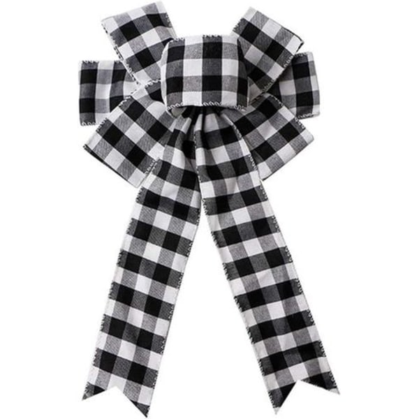 Gingham-bandrosetter semesterdekorationer Buffalo Plaid Craft-band