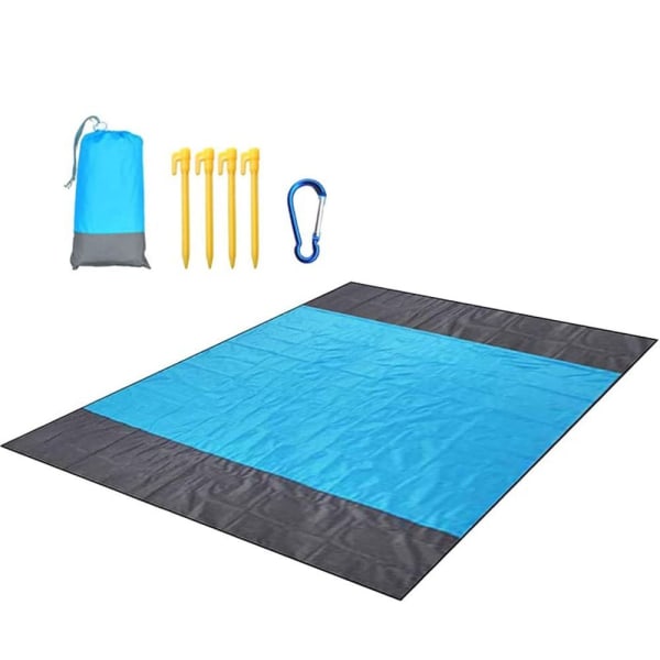 Piknikteppe Vanntett - 210 x 200 cm Strandteppe Piknikteppe Liten Sand-Rep