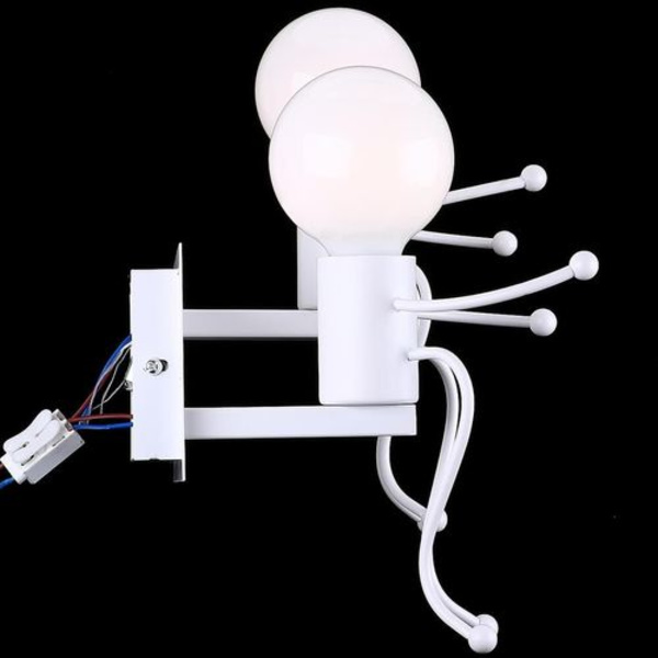 Luova Vintage Seinävalaisin LED Teollinen Retro Seinälamppu Musta Rauta E27