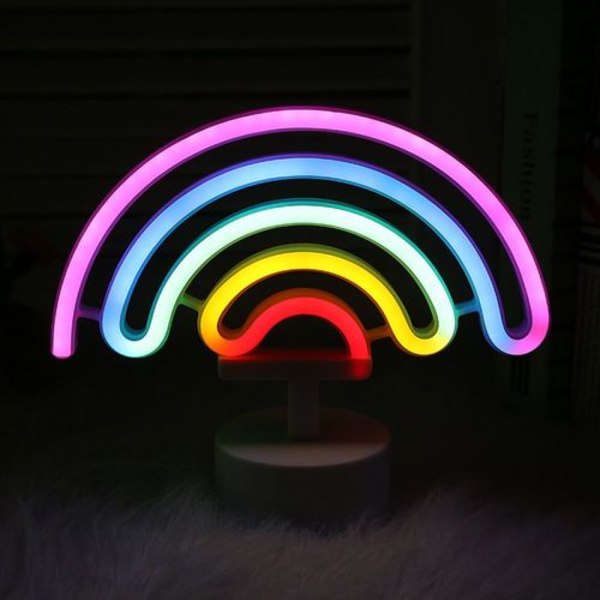 Söt regnbågsneonljus, regnbågsformad LED-skylt,