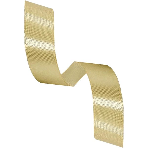 Guld satinbånd 25 mm x 22 m - dekorationsbånd til bryllupper,