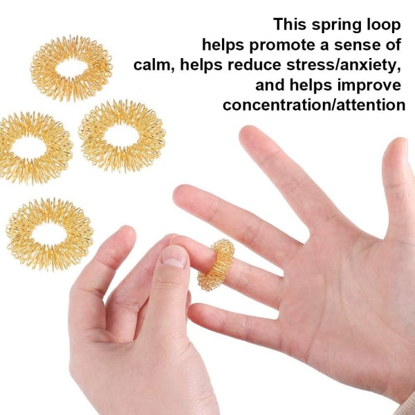 Pakke med 10 fingerringer - mini fjær dekompresjon fingerringer for barn og