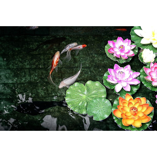 Lotus blad kunstig flydende skum lotus blad kunstig blad fisk