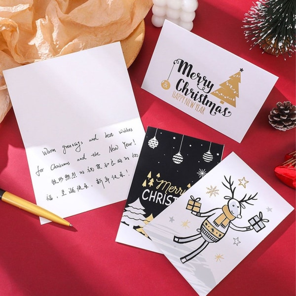 Julekort med konvolutter, elegant julekortsett