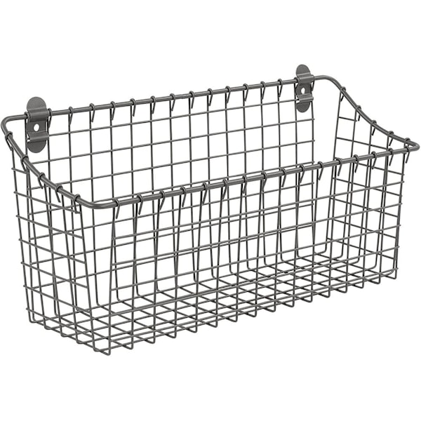 Seinälle kiinnitettävä metalliroskis - käytännöllinen säilytyskori