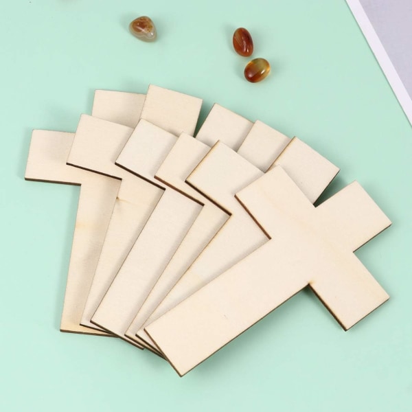 36 st 11CMx7CM Tomma Träkors Trä DIY Konst Hantverksprojekt