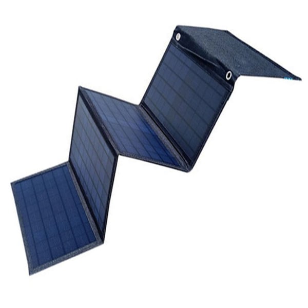 Solcellelader 30W Foldbart Monokrystallinsk Solpanel med USB-A/USB QC,