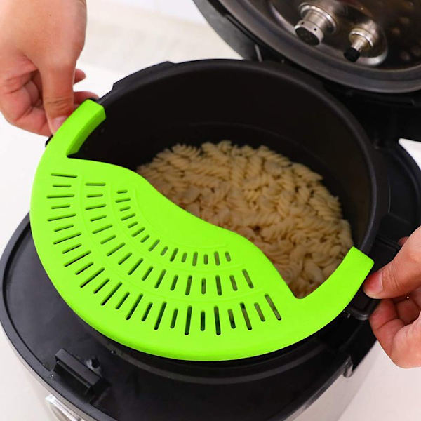 Keittiösiivilä ja pastasiivilä Säädettävä silikonisiivilä Kattiloille, Pannuille ja Kulhoille Vihreä
