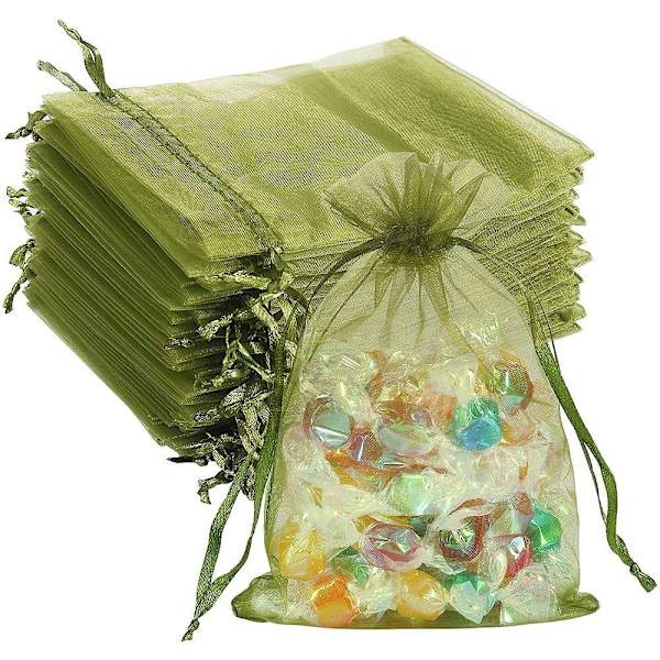 G2PLUS Organzapåsar för festgåvor, 10 cm x 15 cm, 100-pack